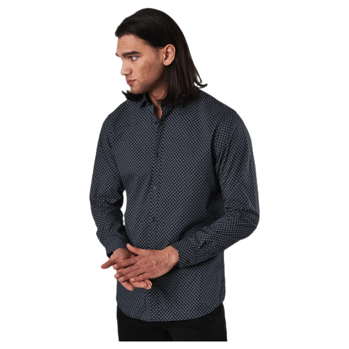 Blackpool Stretch Shirt L/s Mecca Orange