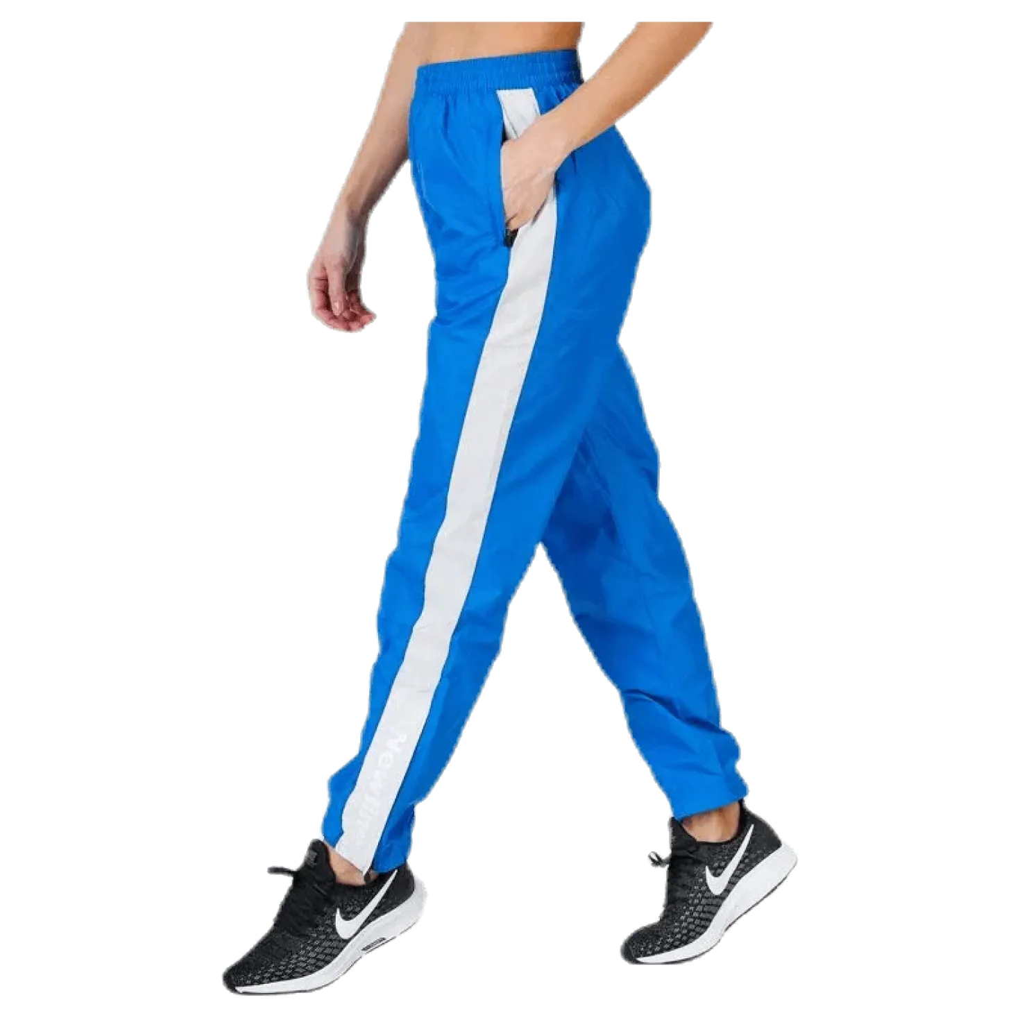 Black Track Cross Pants Blue