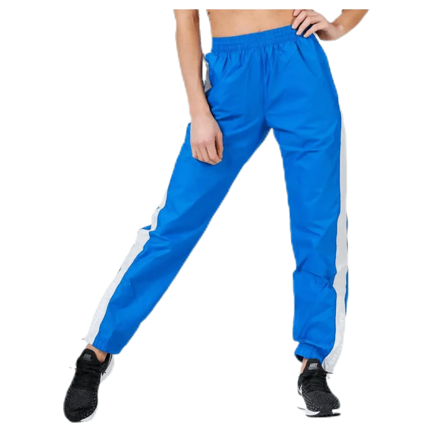 Black Track Cross Pants Blue