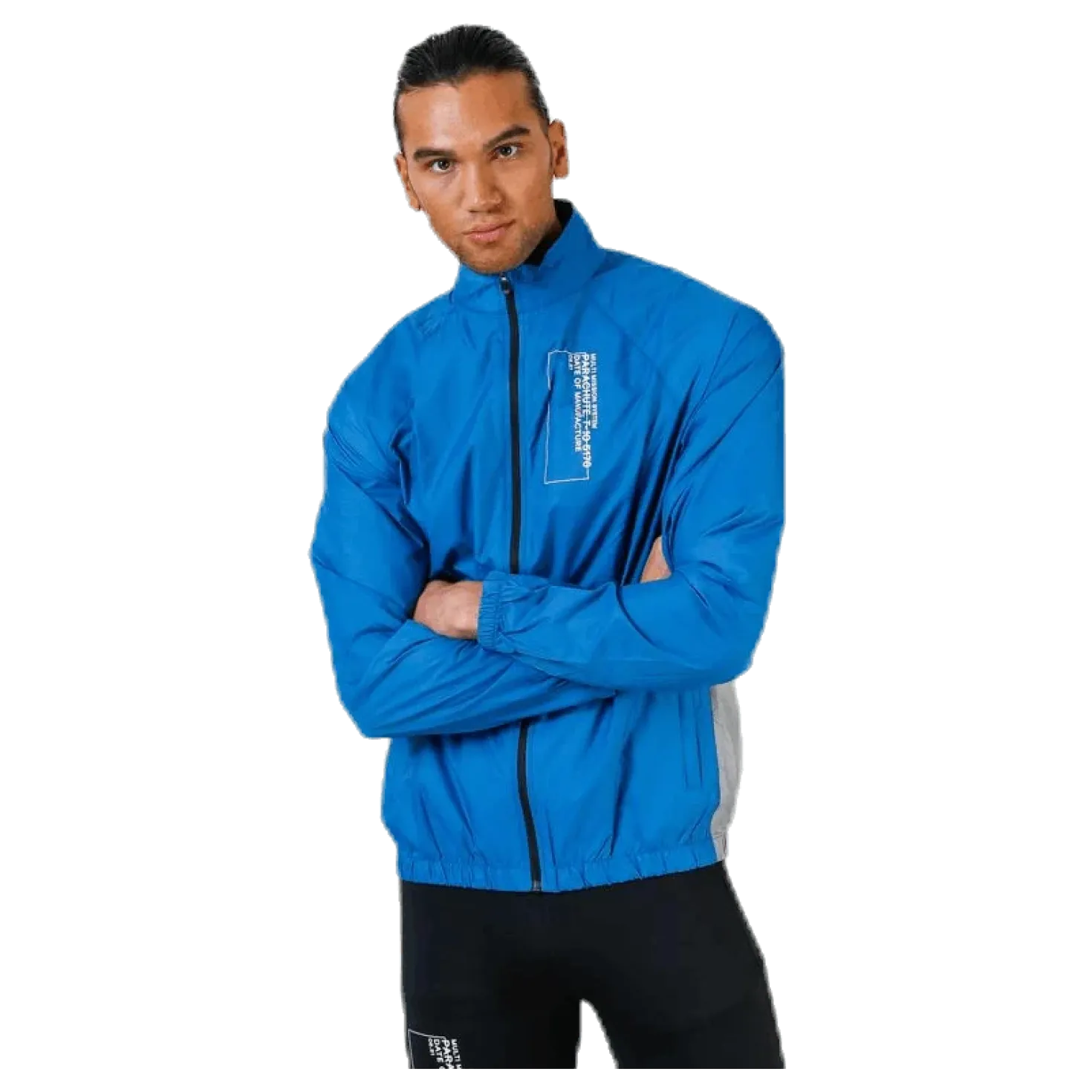 Black Track Jacket Blue