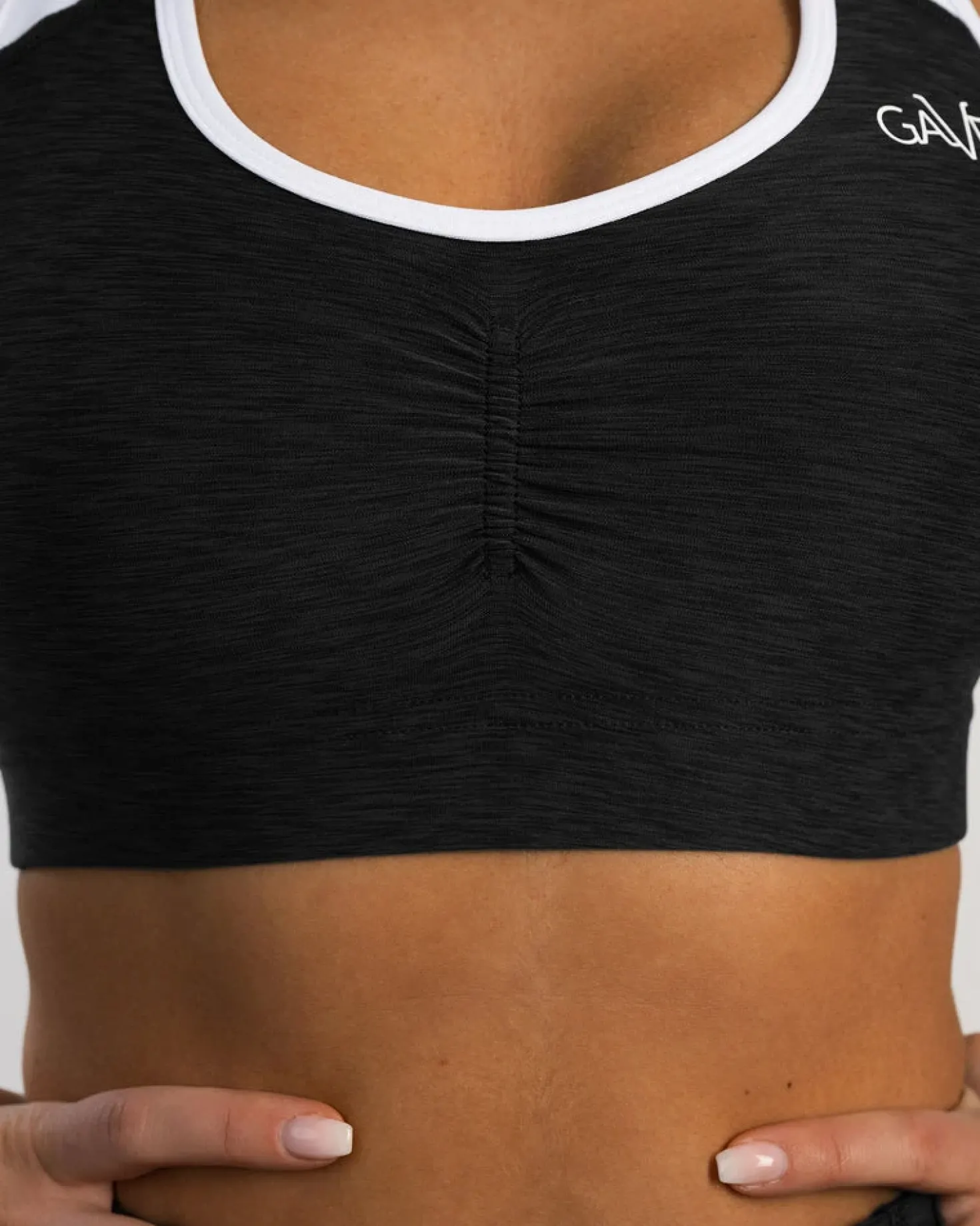 Black & White Swirl Sports Bra Black/white