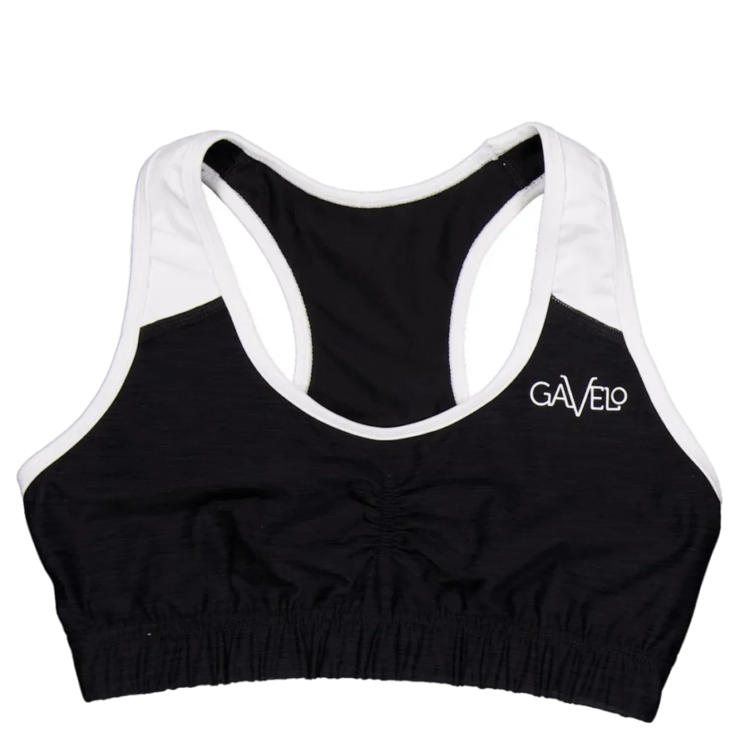 Black & White Swirl Sports Bra Black/white