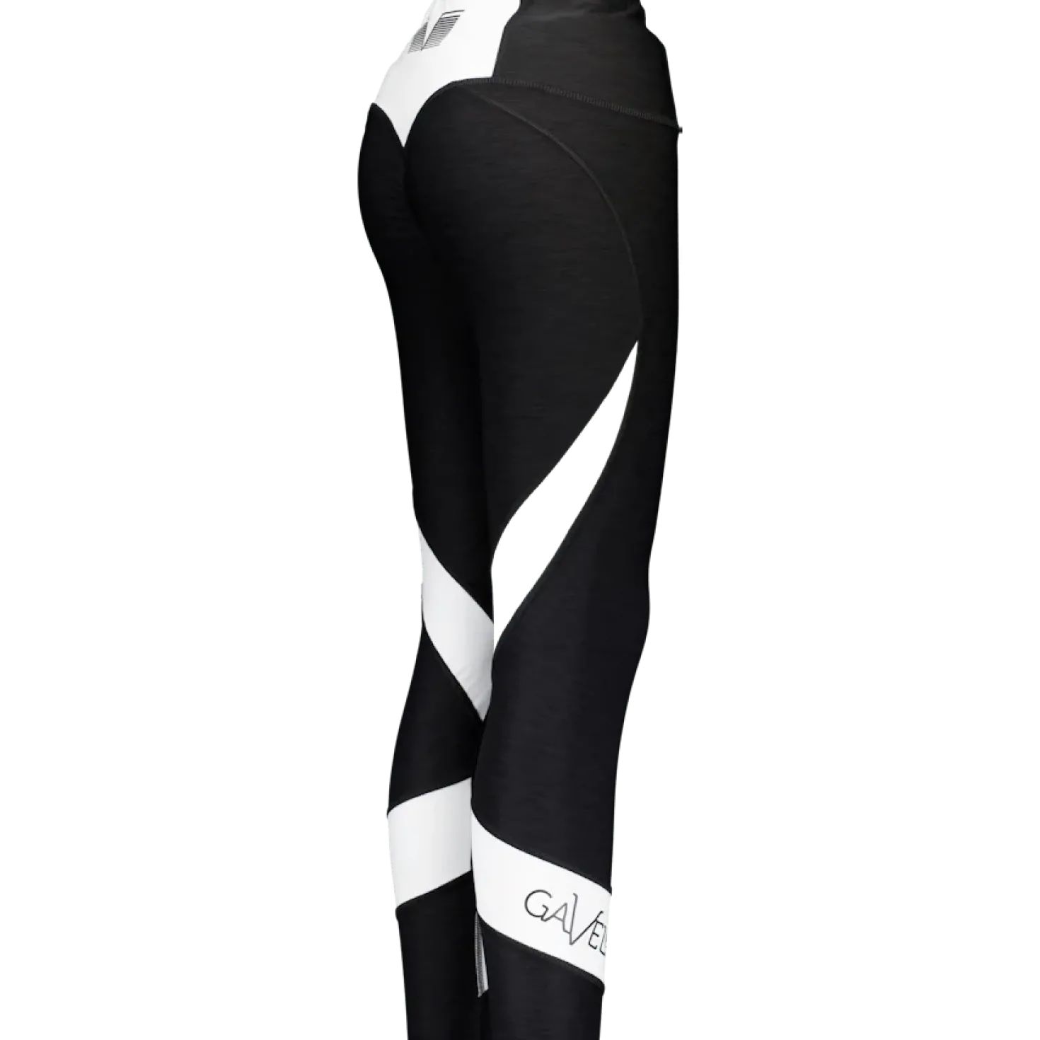 Black & White Swirl Tights Black