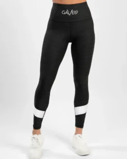 Black & White Swirl Tights Black