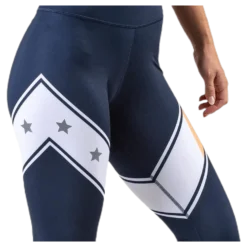Block Legging Stars Full Length Blue