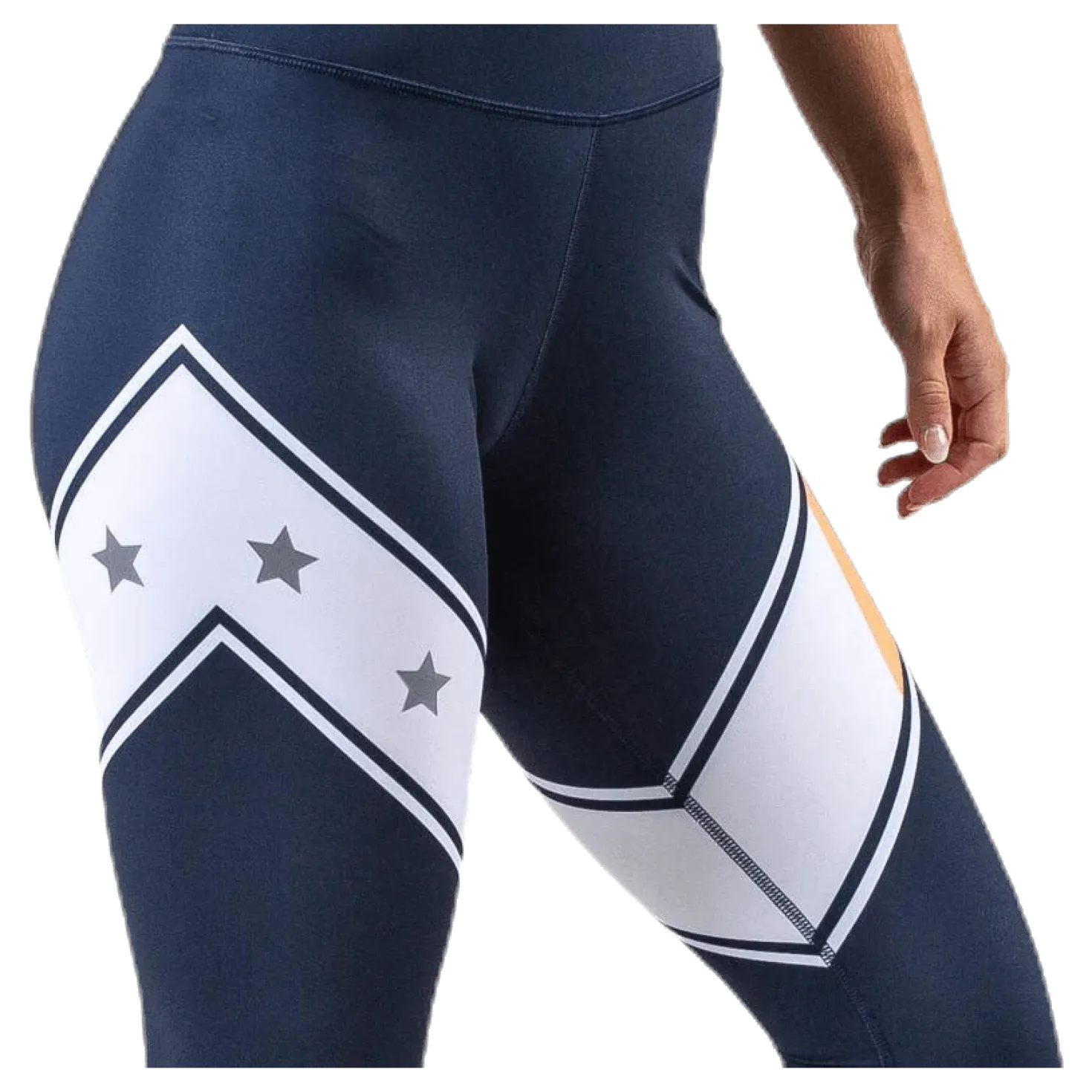 Block Legging Stars Full Length Blue