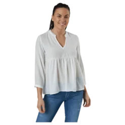 Bloom 3/4 Top Wvn White