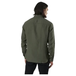 Bluplain Linen Shirt L/s Svart