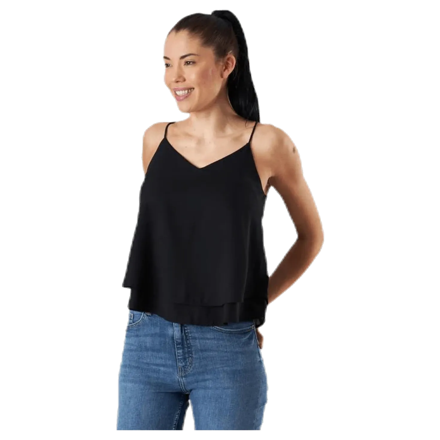 Bodil Slip Top Black