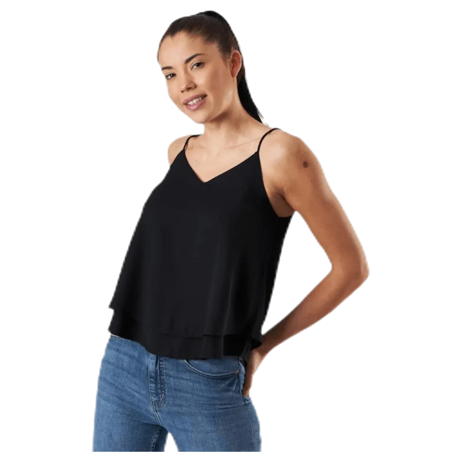 Bodil Slip Top Black