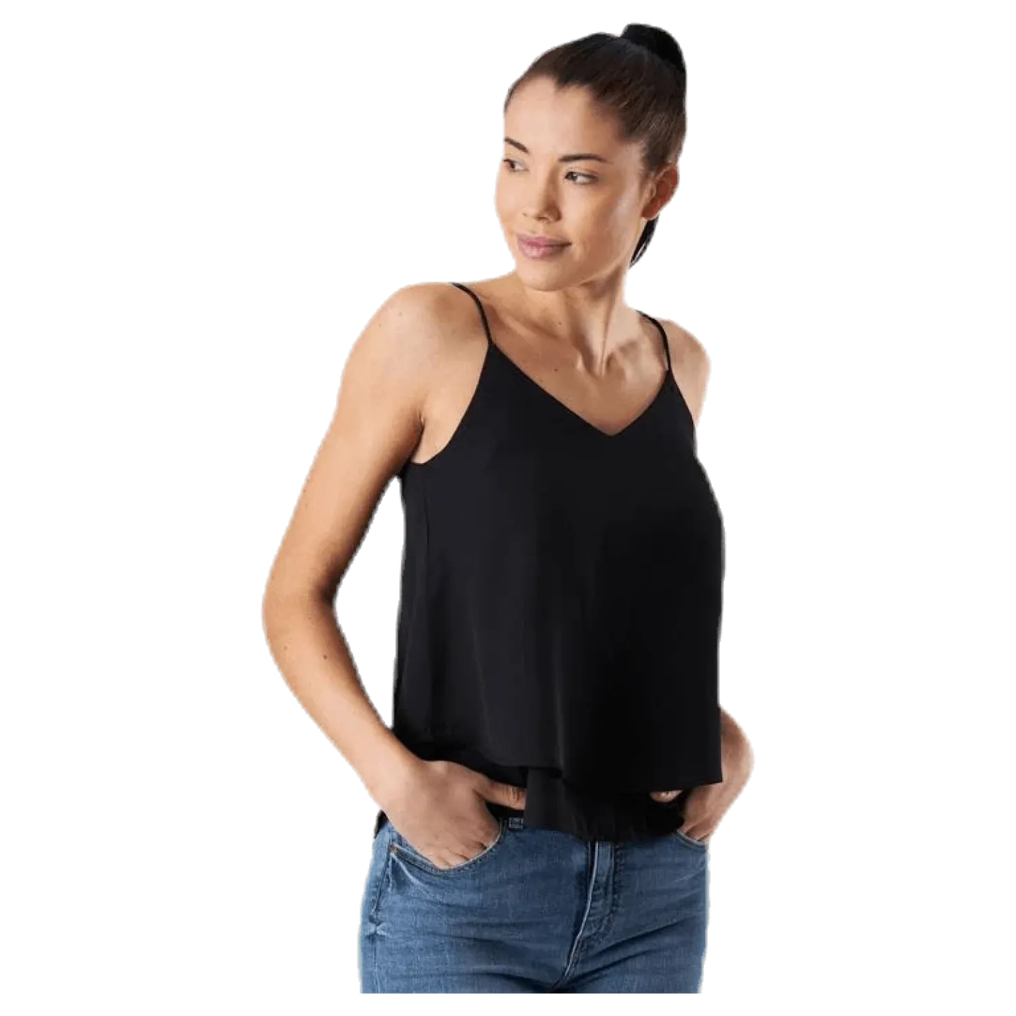 Bodil Slip Top Black