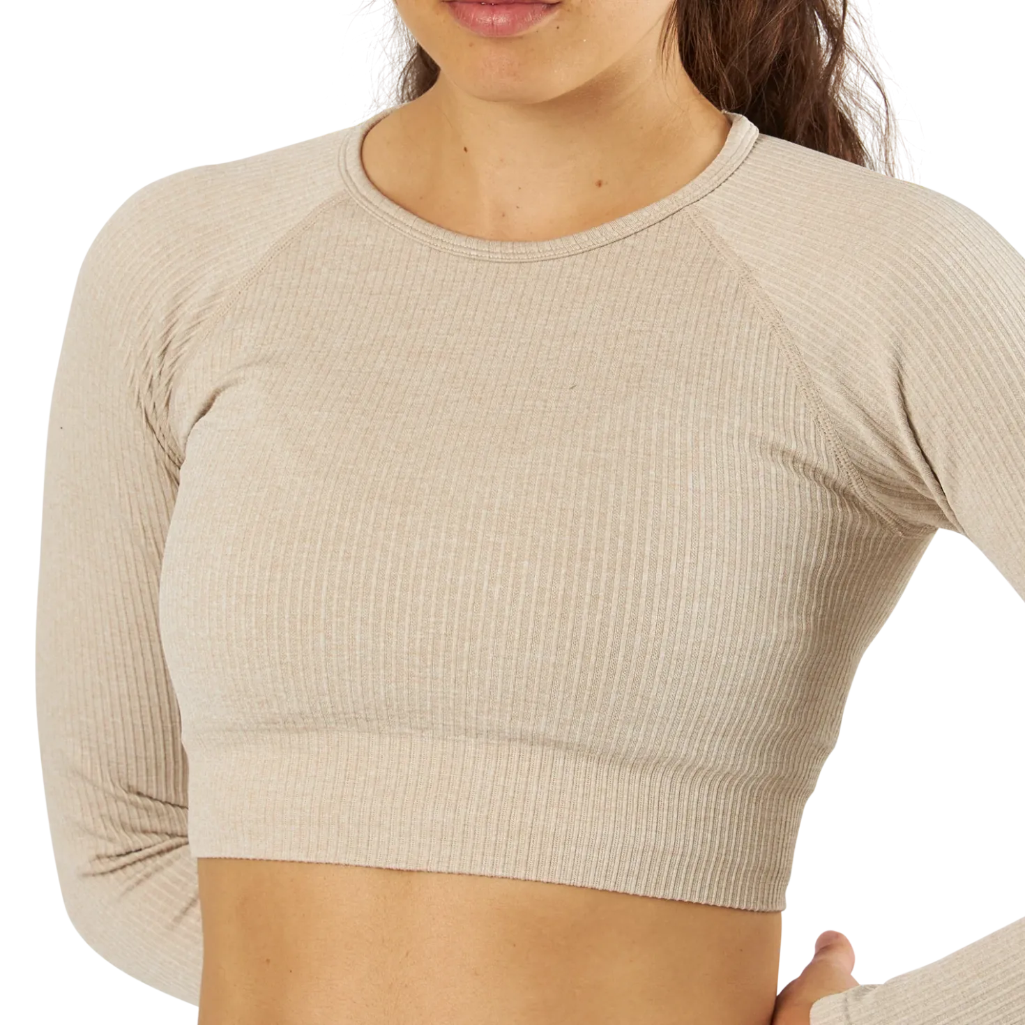 Bonnie Ribbed LS Beige