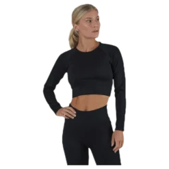 Bonnie Ribbed LS Black