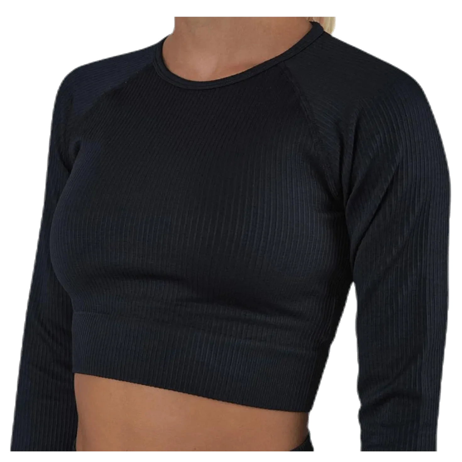 Bonnie Ribbed LS Black