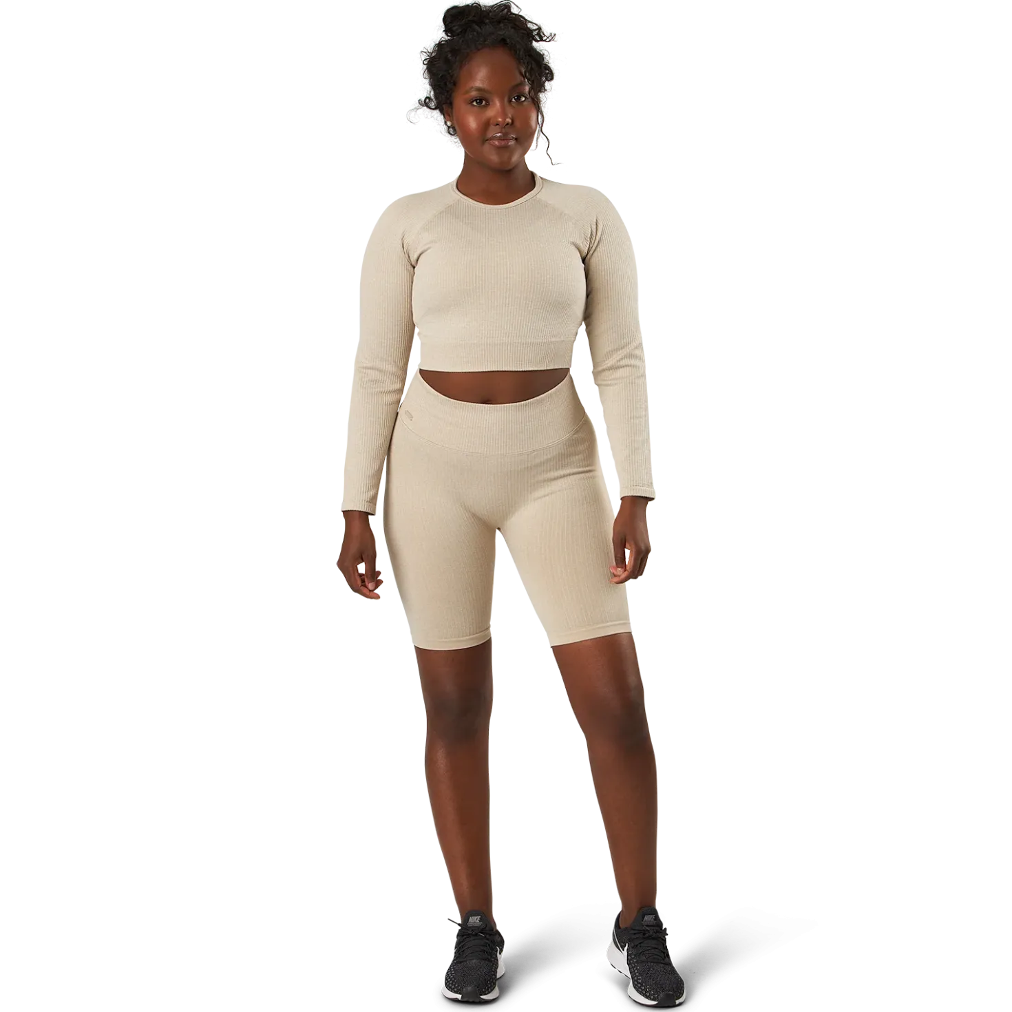 Bonnie Ribbed Shorts Beige