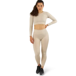 Bonnie Ribbed Tights Beige