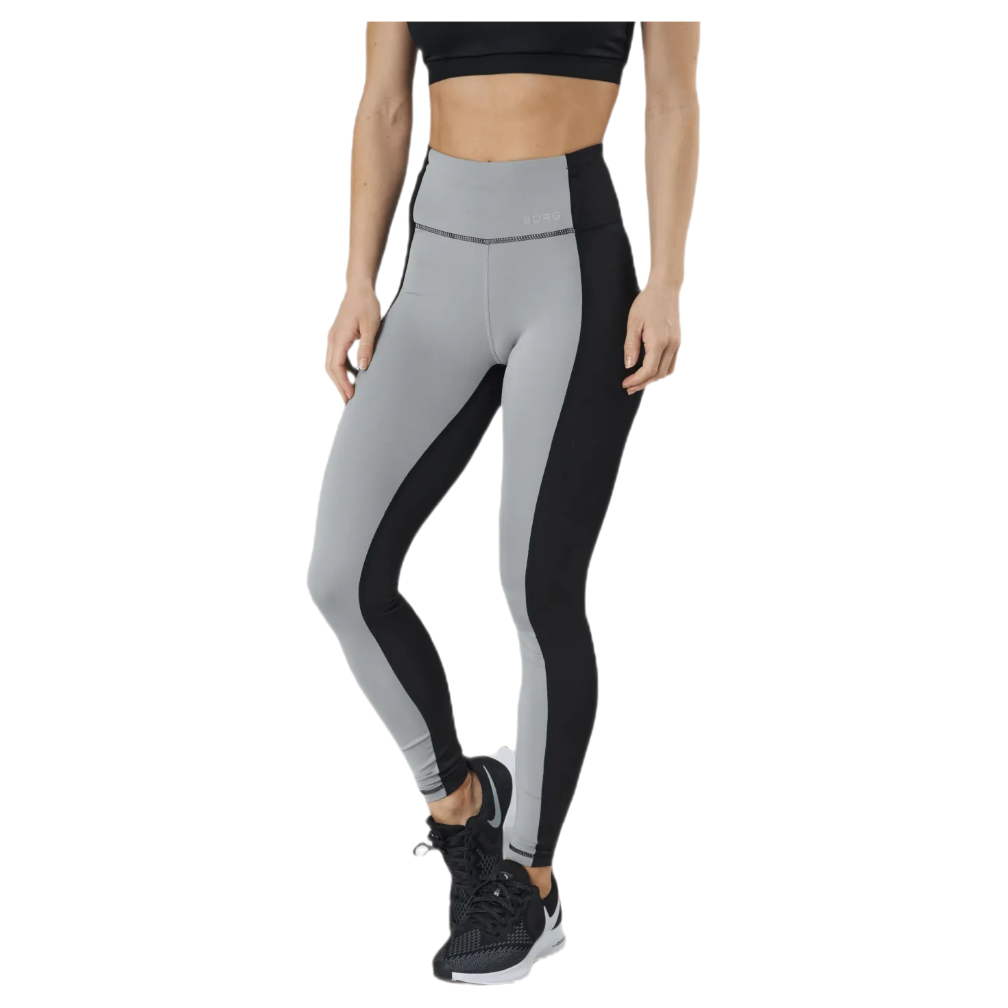 Borg High Waist Two-Tone Grey