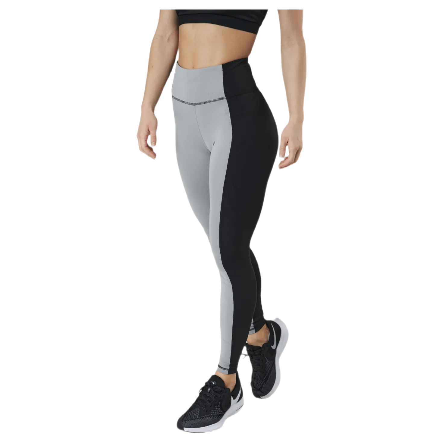 Borg High Waist Two-Tone Grey