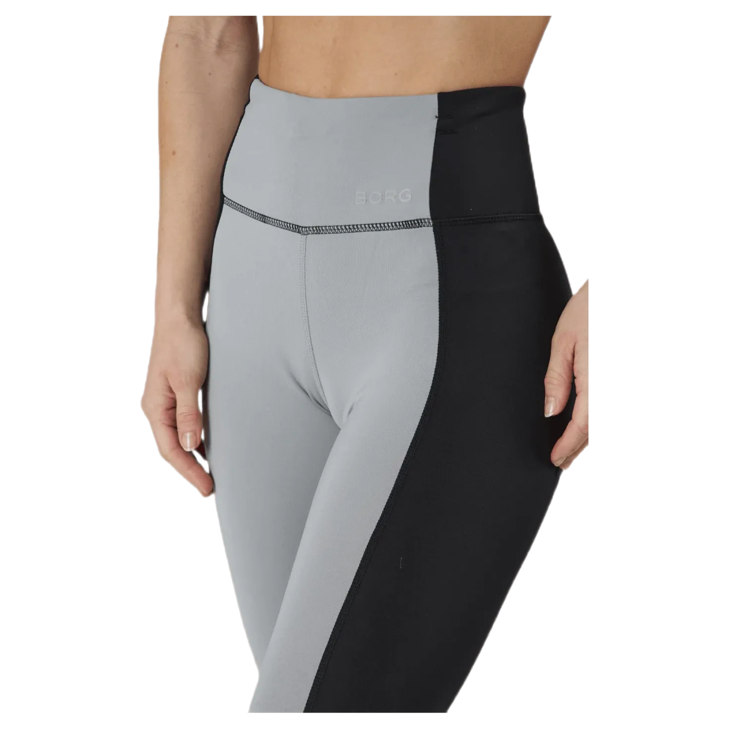 Borg High Waist Two-Tone Grey