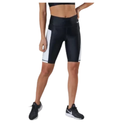 Borg Stripe Bike Shorts Black