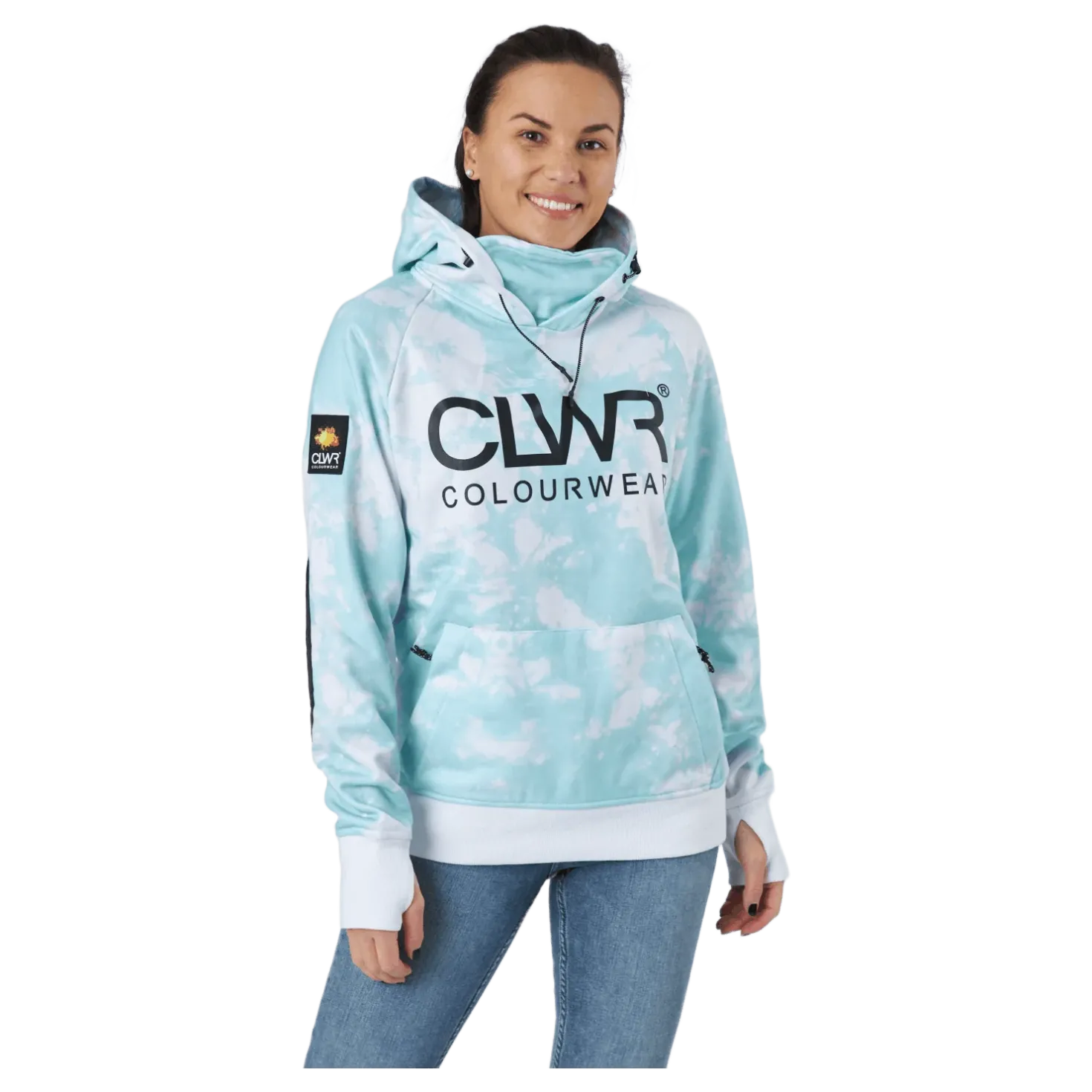 Bowl Hood 2.0 W Tie Dye Turquoise