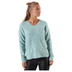 Camilla V-Neck L/S Pullover Knt Beige