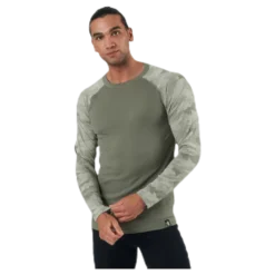 Camo Merino Wool Crew Beige