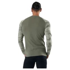 Camo Merino Wool Crew Beige