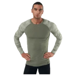 Camo Merino Wool Crew Beige