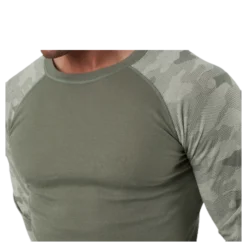 Camo Merino Wool Crew Beige