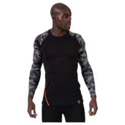 Camo Merino Wool Crew Black