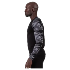 Camo Merino Wool Crew Black