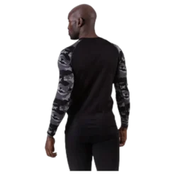 Camo Merino Wool Crew Black