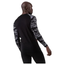 Camo Merino Wool Crew Black