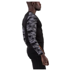 Camo Merino Wool Crew Black