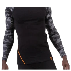 Camo Merino Wool Crew Black