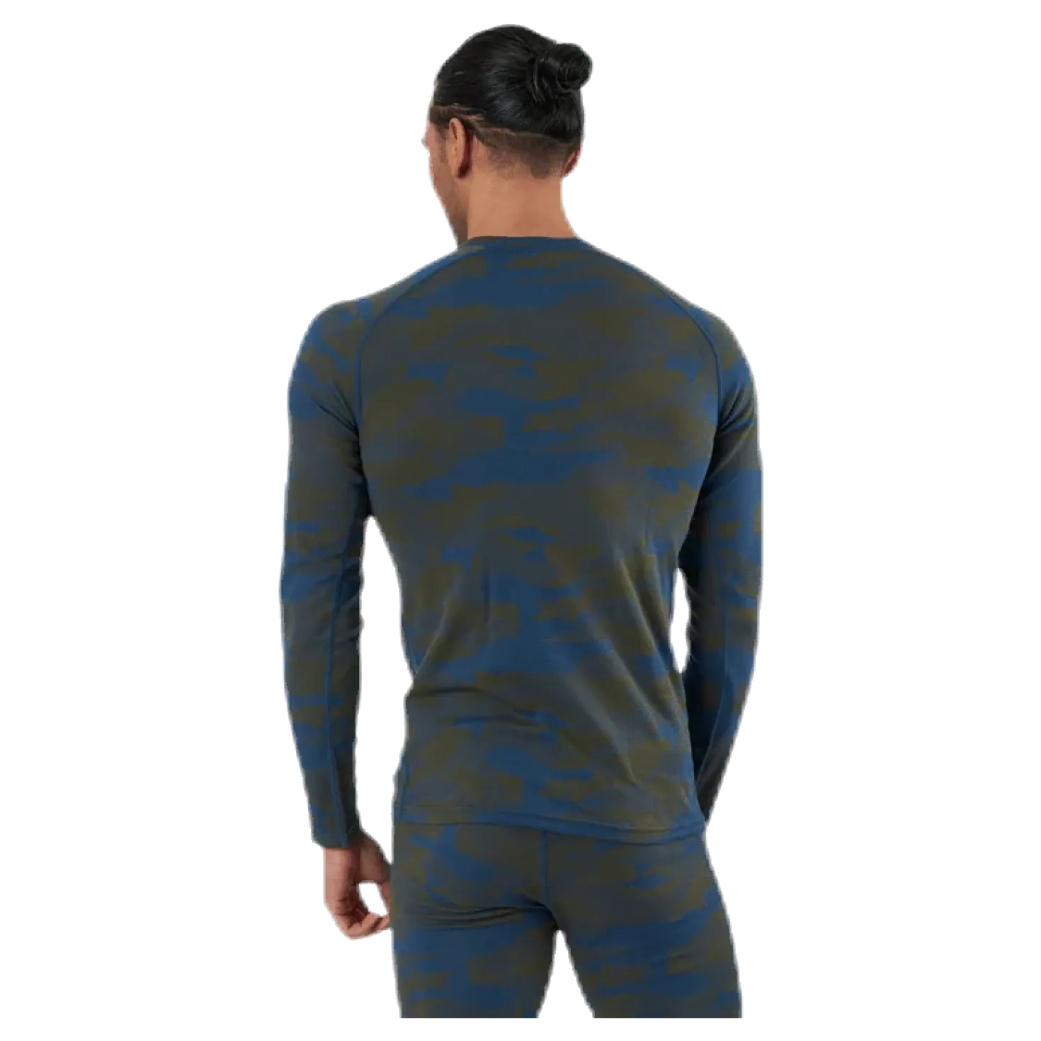 Camo Merino Wool Crew Blue/Green