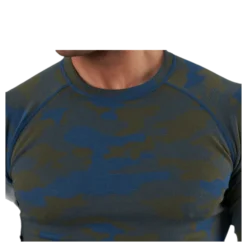 Camo Merino Wool Crew Blue/Green