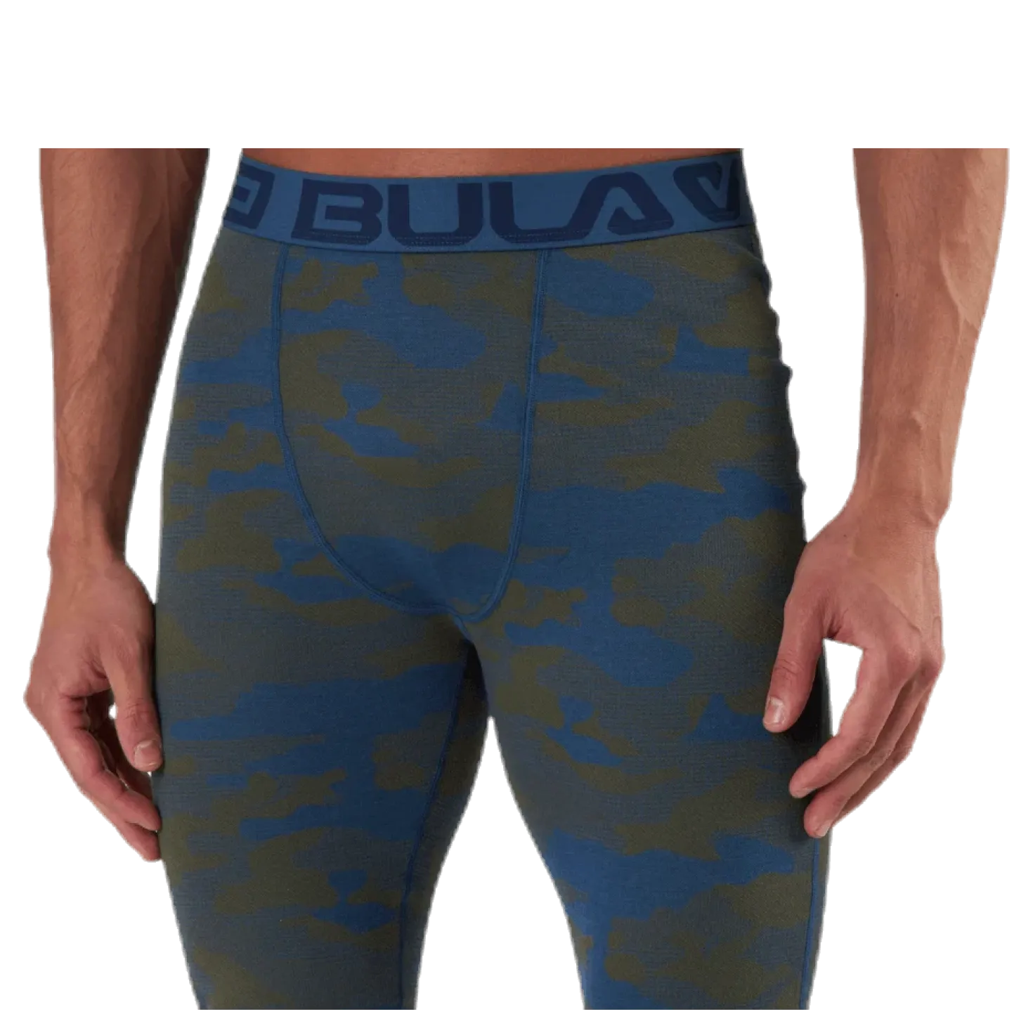 Camo Merino Wool Pants Blue/Green