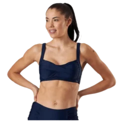 Capri Twisted Solid Soft Bra Blue