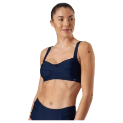 Capri Twisted Solid Soft Bra Blue