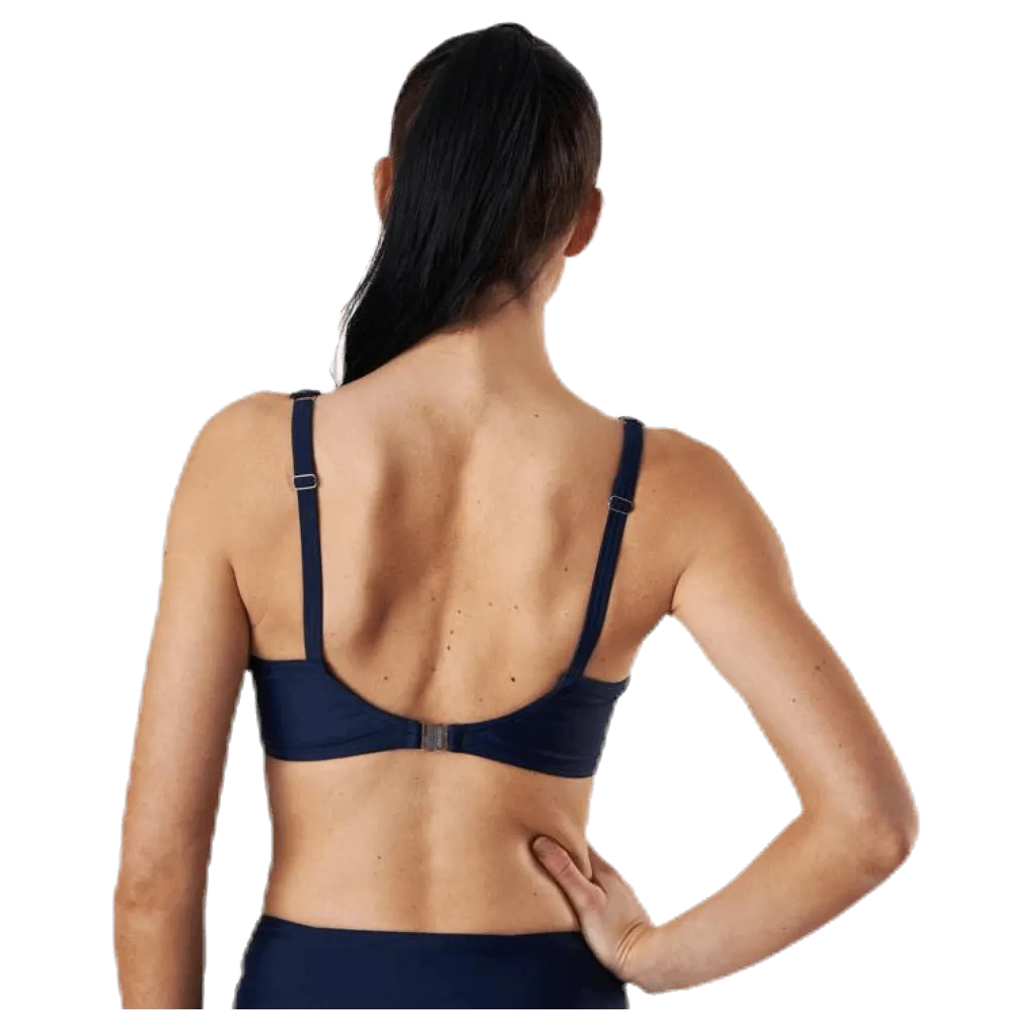 Capri Twisted Solid Soft Bra Blue
