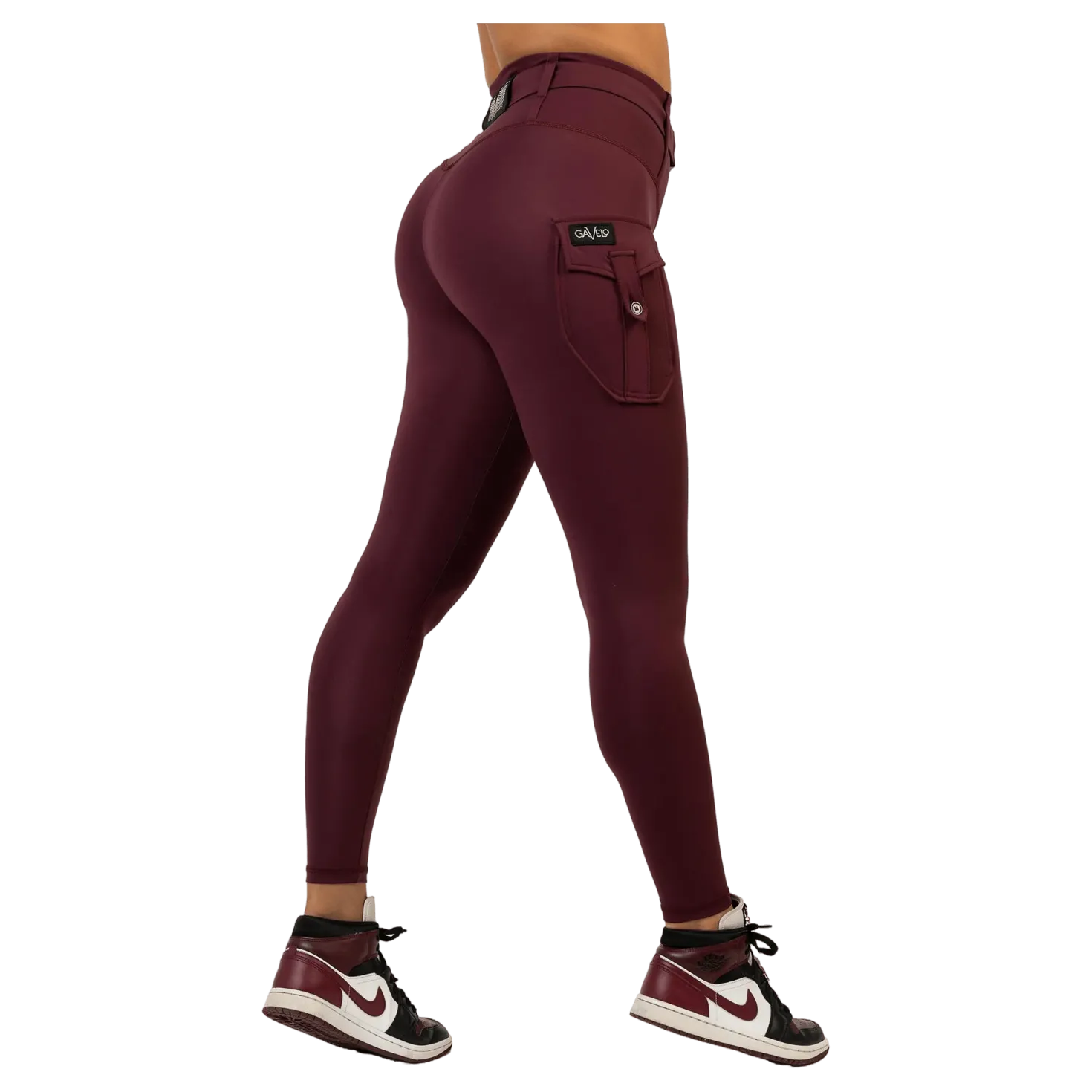 Cargo Burgundy Leggings Dark Red