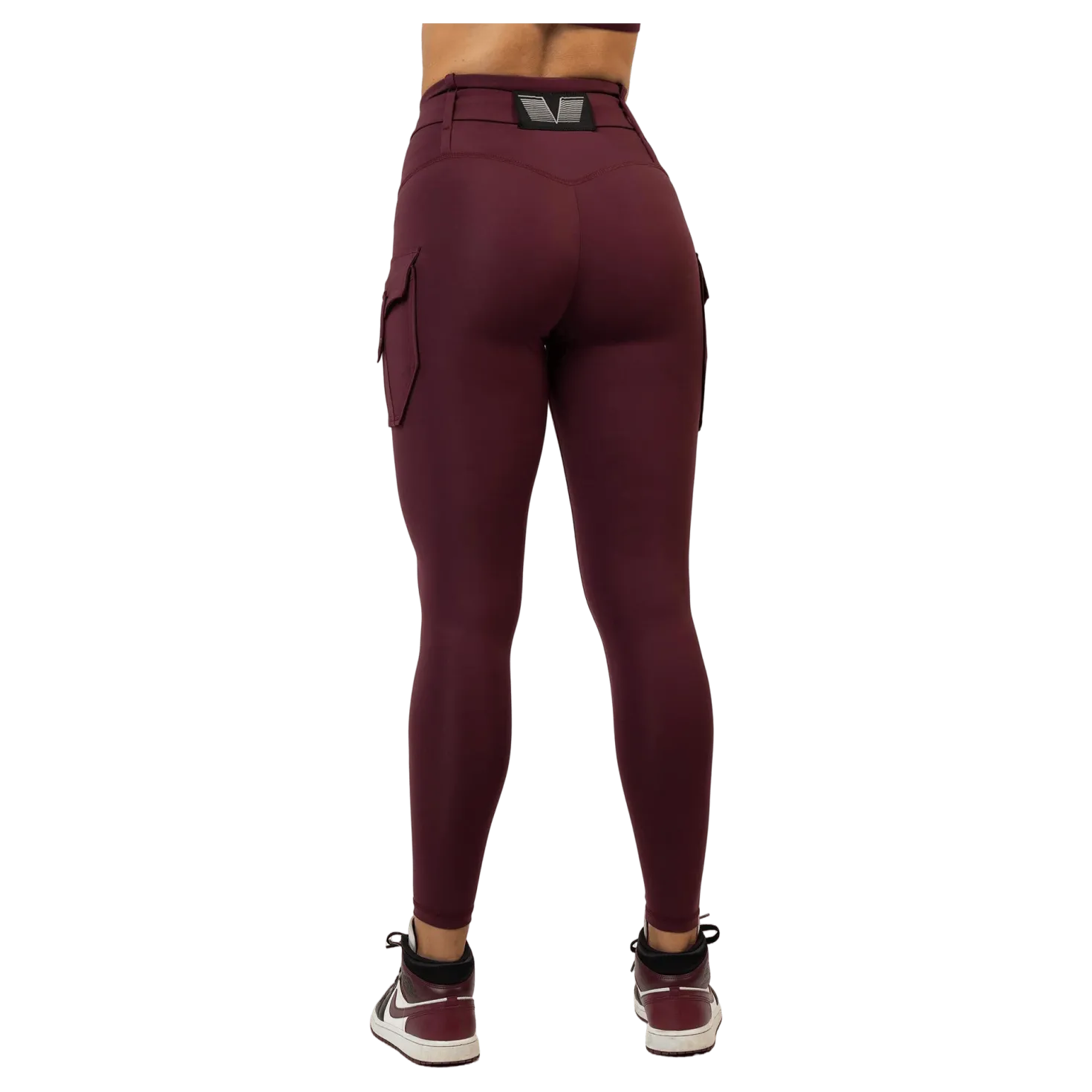 Cargo Burgundy Leggings Dark Red