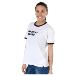 Carry My Board Ringer Tee White/Black