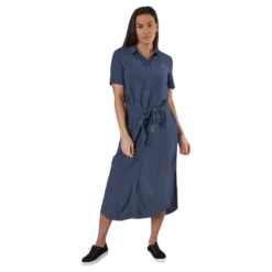 Cecilie Ss Long Dress Blue