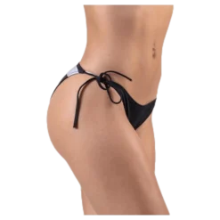 Cheeky String Side Tie Bikini Black