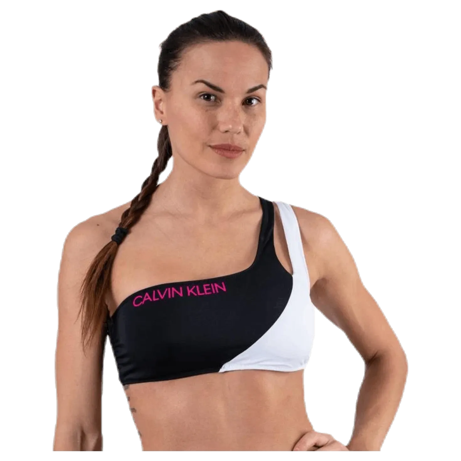 Ck Blocking One Shoulder Bandeau Black