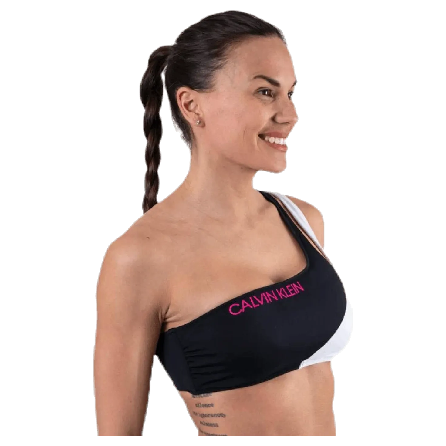 Ck Blocking One Shoulder Bandeau Black