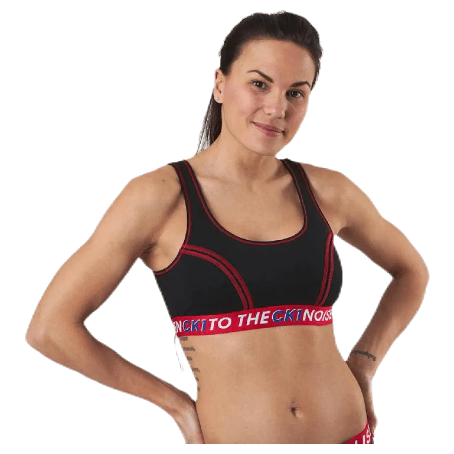 Ck One Listen Unlined Bralette Black/Red